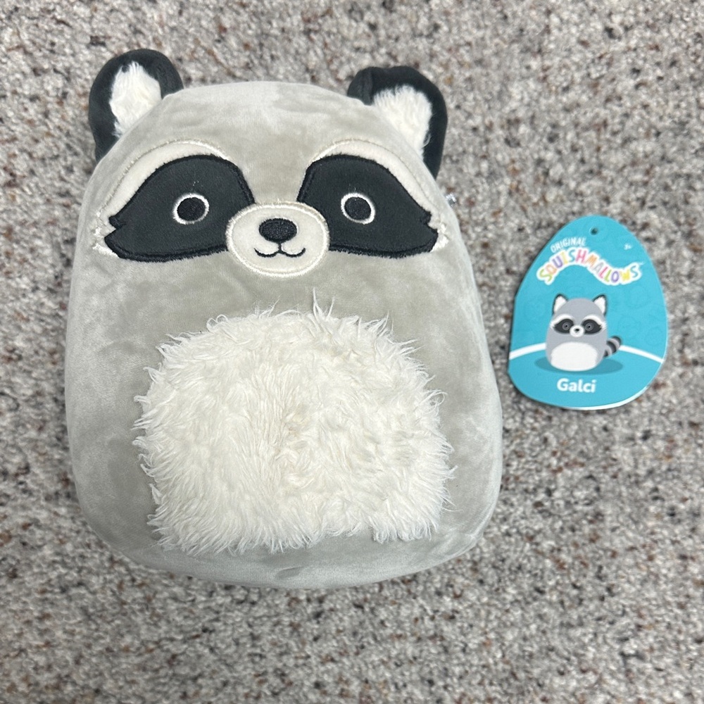 Squishmallows Galci Raccoon Plush - Gray and White